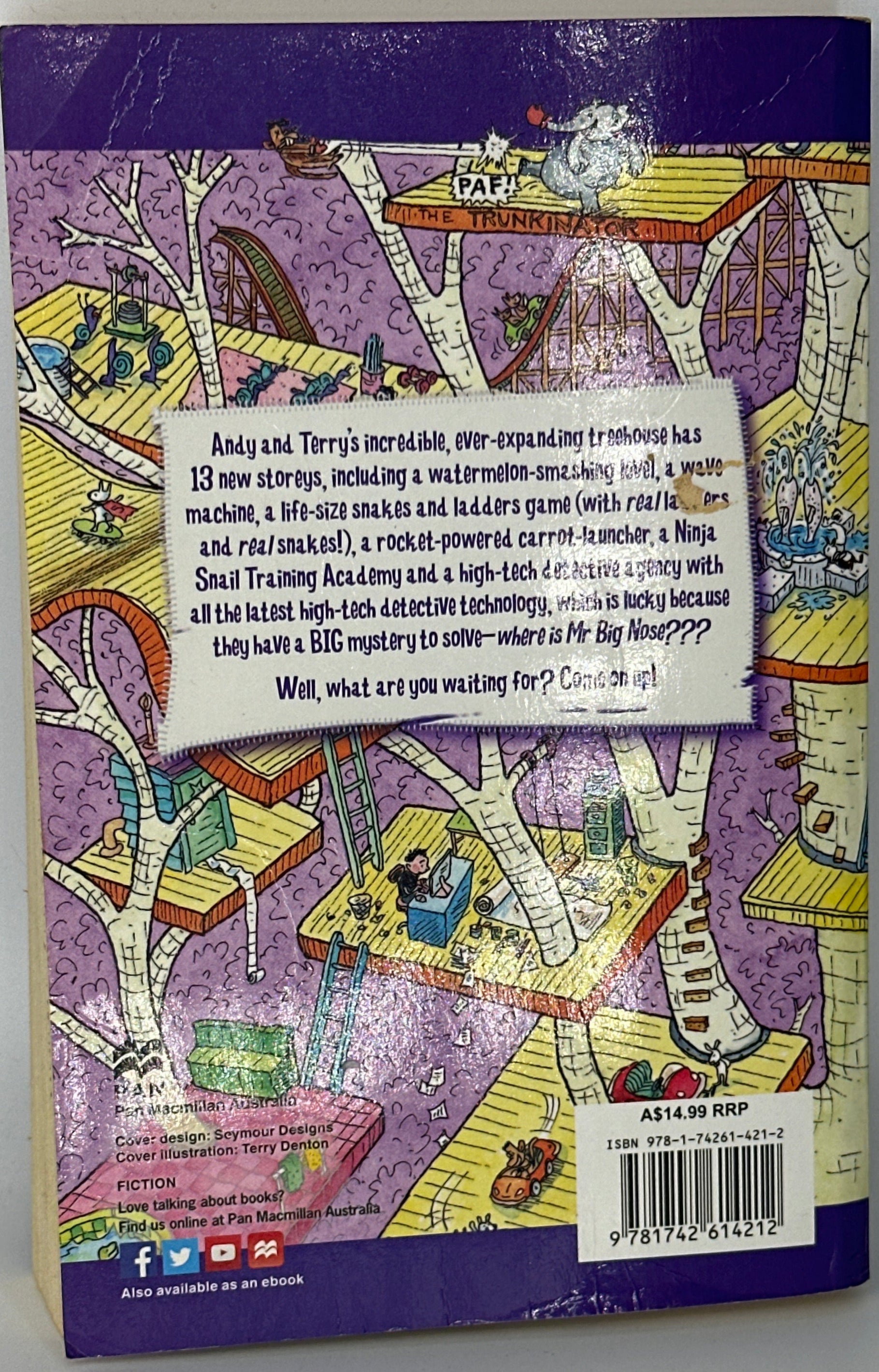 Andy Griffiths The 52-Storey Treehouse back cover used books