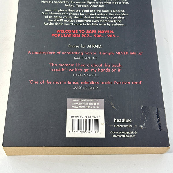 Jack Kilborn Afraid back cover image