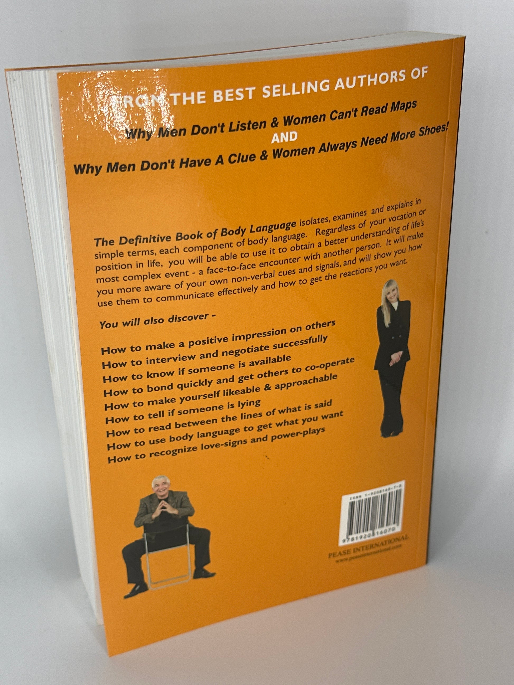 Allan + Barbara Pease Definitive Book of Body Language actual back cover used books