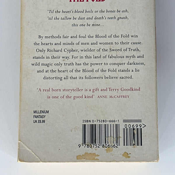 Terry Goodkind Blood of the Fold back cover image