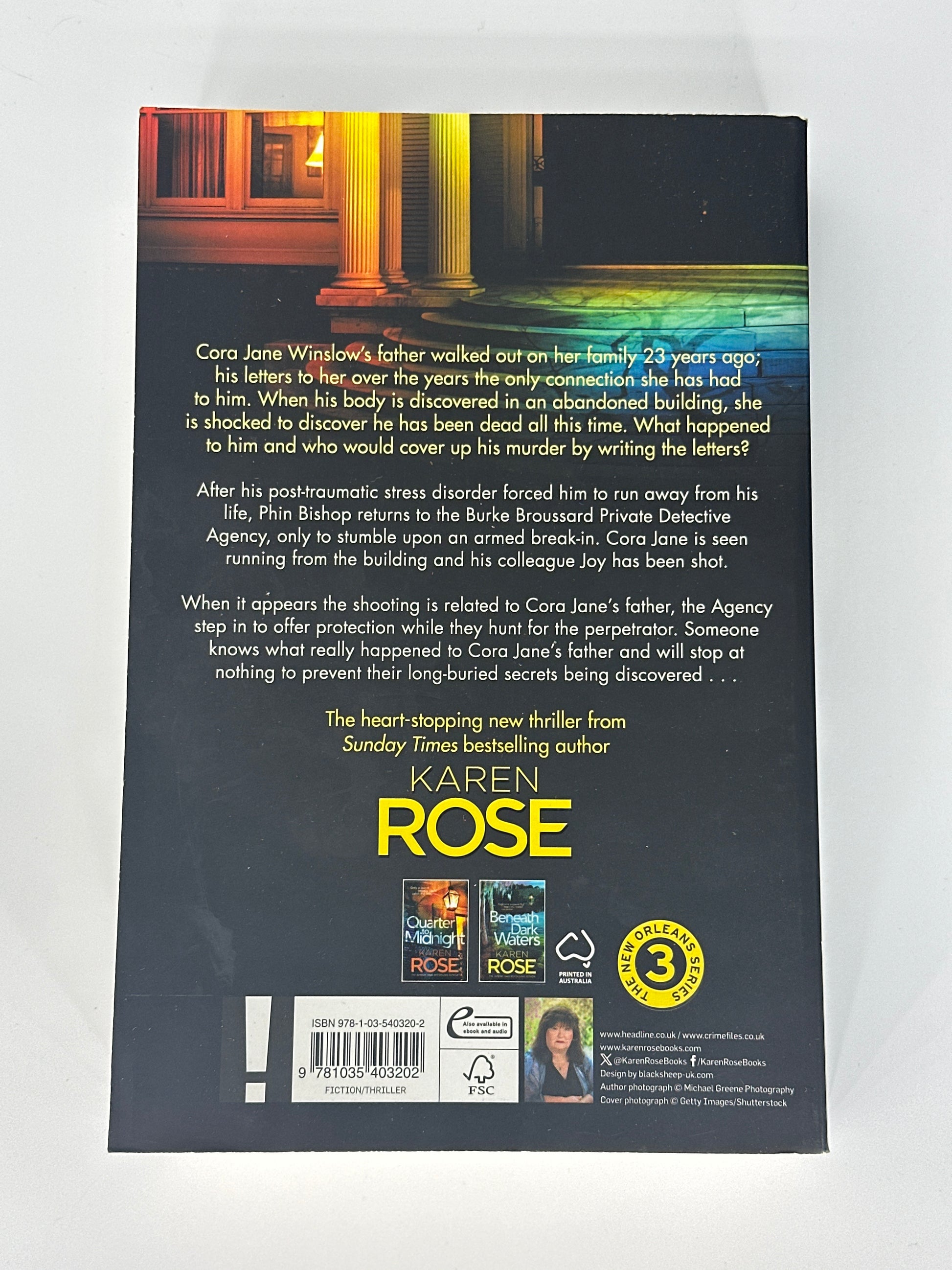 Karen Rose Buried Too Deep back cover image