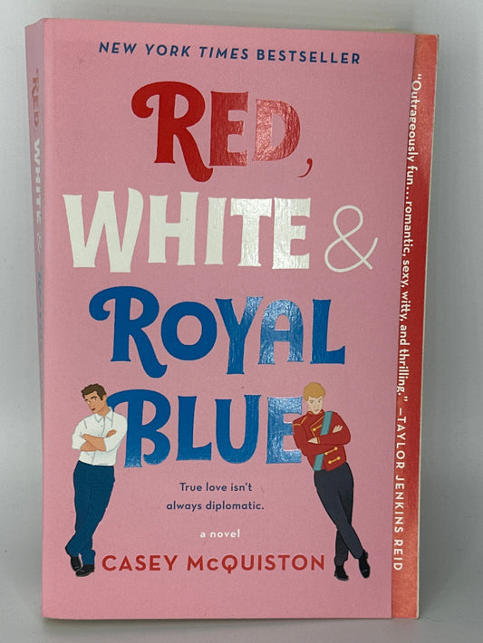 Casey McQuiston Red, White & Royal Blue: A Novel actual front cover used books