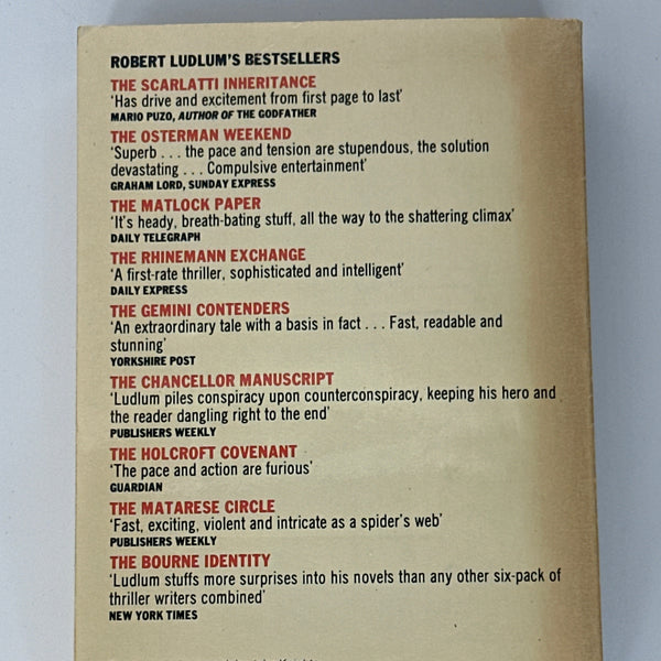 Robert Ludlum Chancellor Manuscript back cover image