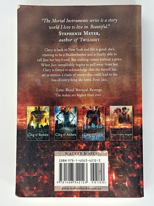 Cassandra Clare City Fallen Angels back cover