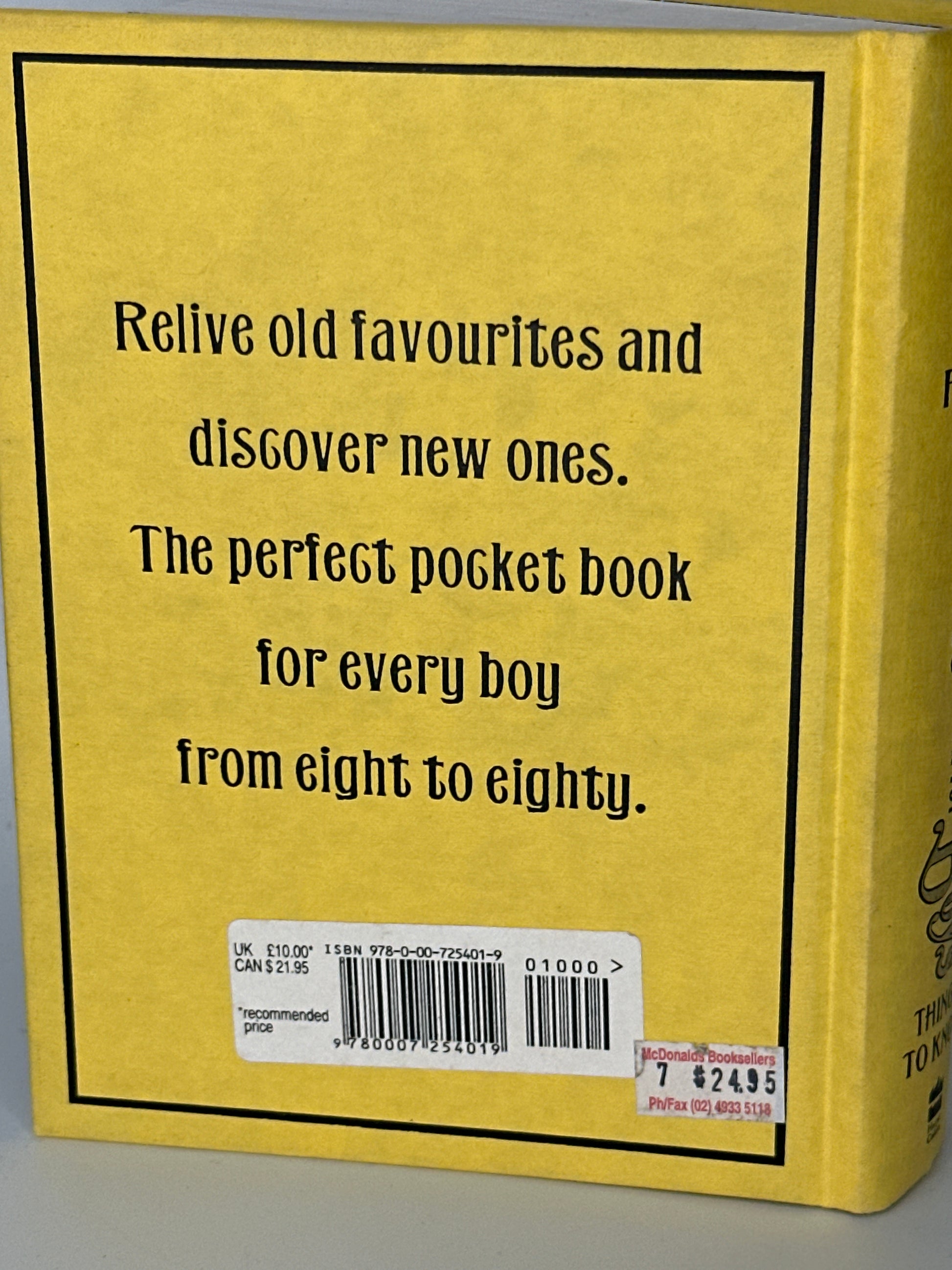 Pocket Dangerous Book For Boys back cover used books