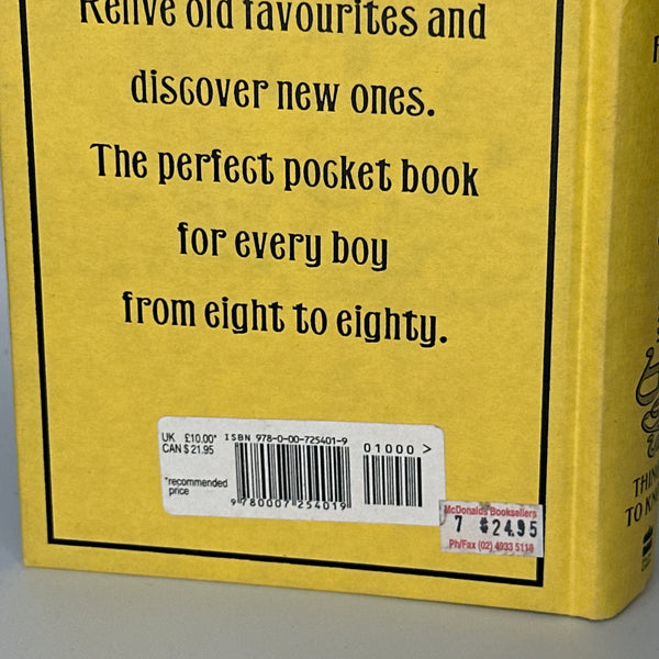 Pocket Dangerous Book For Boys back cover used books