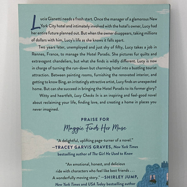 Dee Ernst Lucy Checks In actual back cover used books
