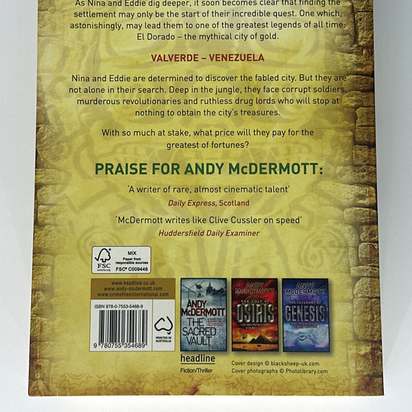 Andy McDermott Empire of Gold back  cover image