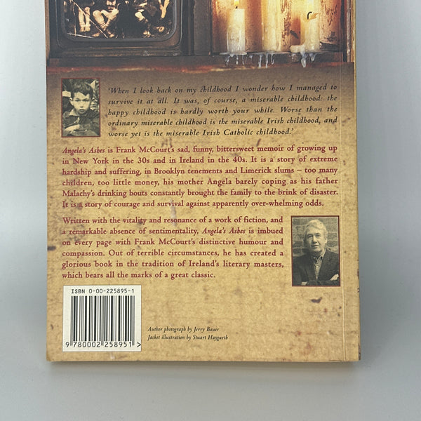 Frank McCourt Angela's Ashes actual back cover used books