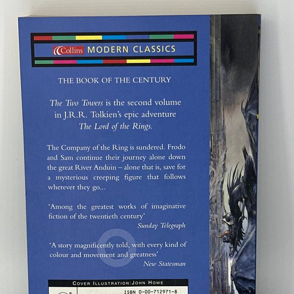 JRR Tolkien The Two Towers (Lord of the Rings, Book Two) actual back cover used books