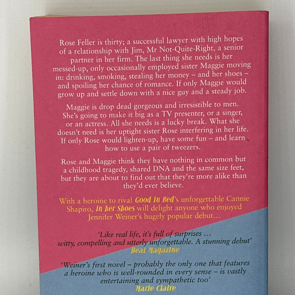 Jennifer Weiner In Her Shoes actual back cover used books