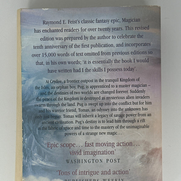 Raymong Feist Magician back cover image