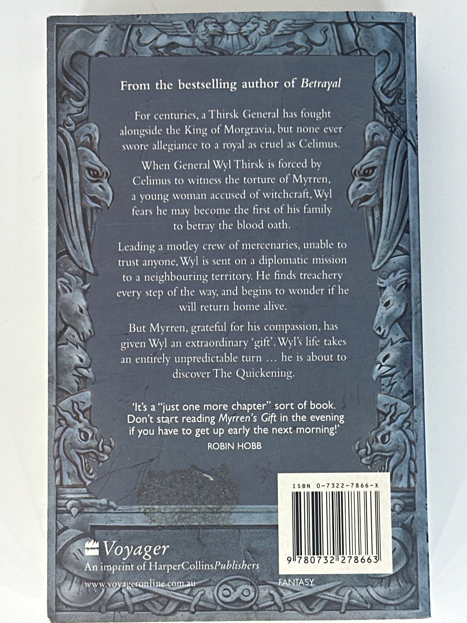 Fiona McIntosh Myrren's Gift back cover image