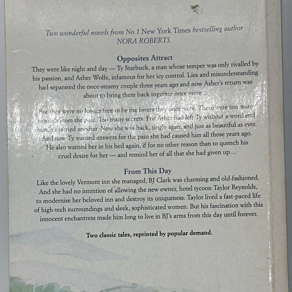 Nora Roberts All's Fair in Love and War actual back cover used books