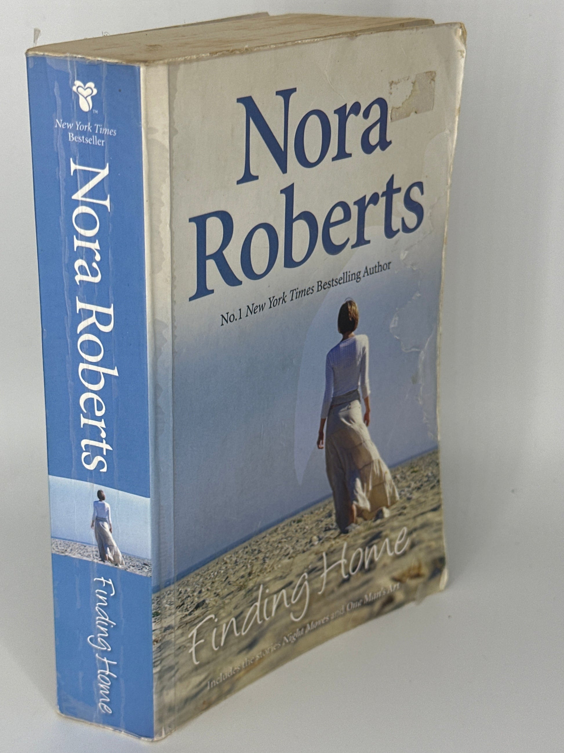 Nora Roberts Finding Home: Night Moves / One Man's Art actual spine used books