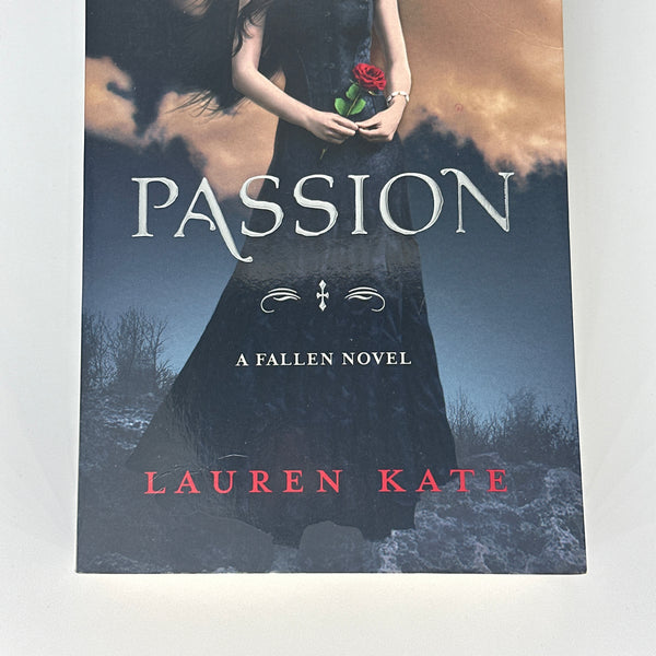Lauren Kate Passion actual front cover image - girl in black with red rose