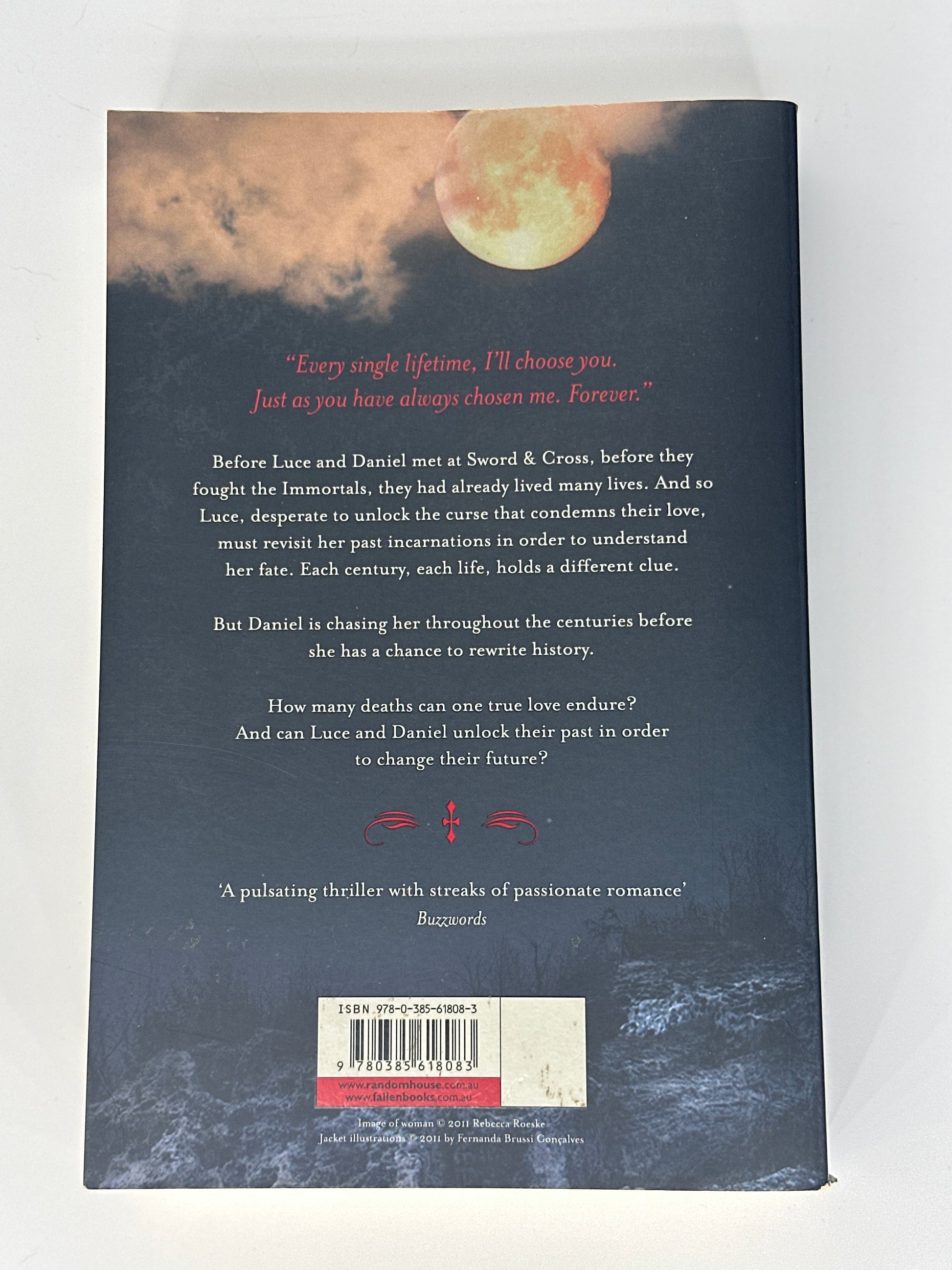 Lauren Kate Passion back cover image - clouds over mood + text