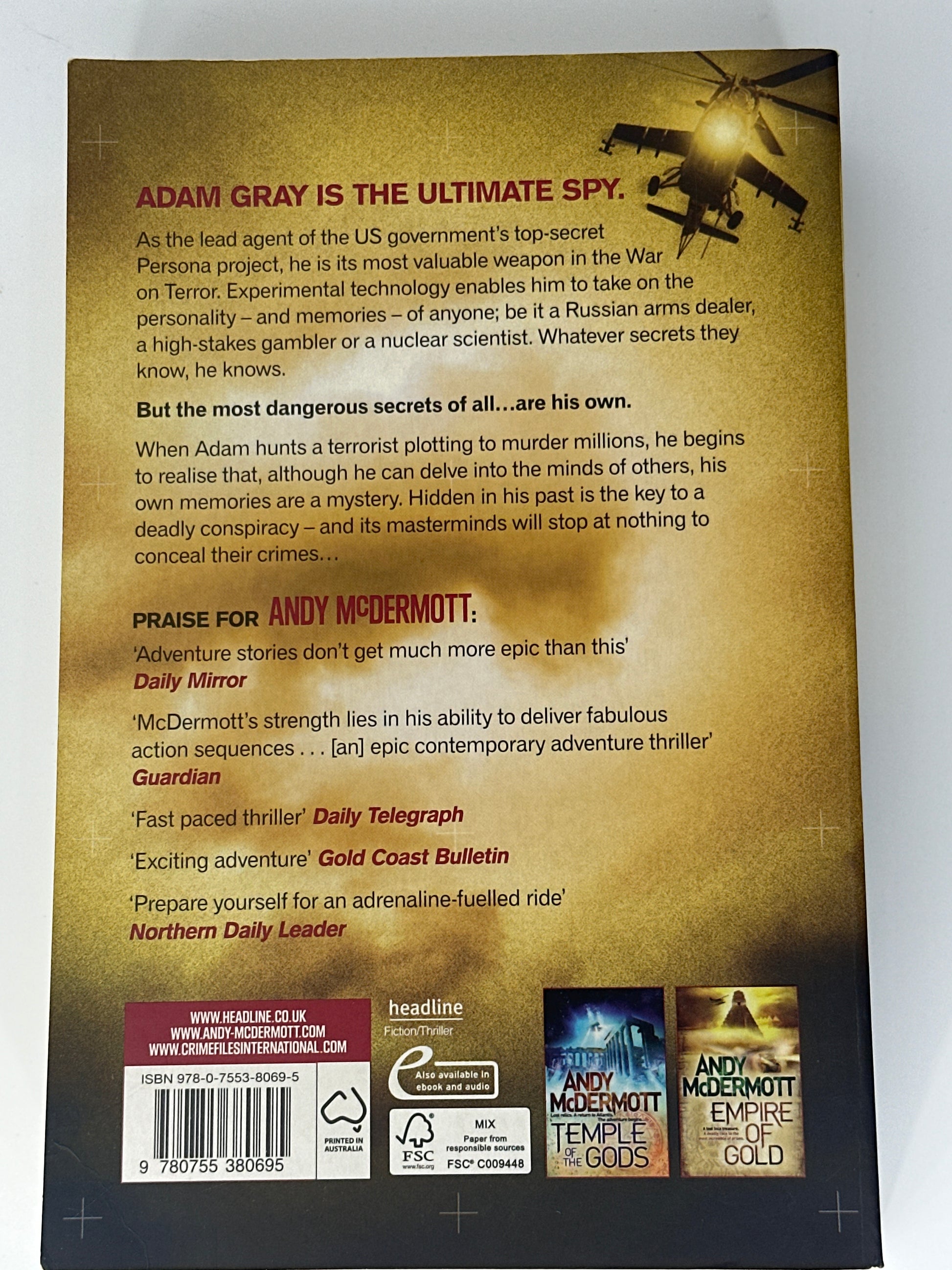 Andy McDermott Persona Protocol back cover image