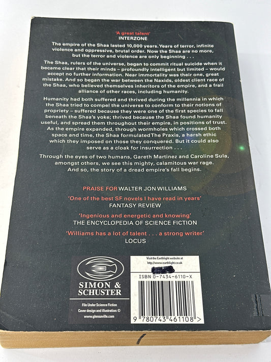 Walter Jon Williams Praxis back cover image