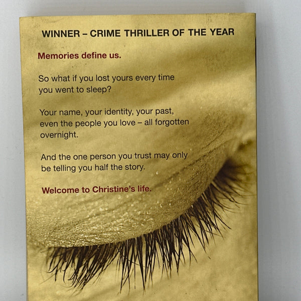 SJ Watson Before I Go to Sleep actual back cover used books