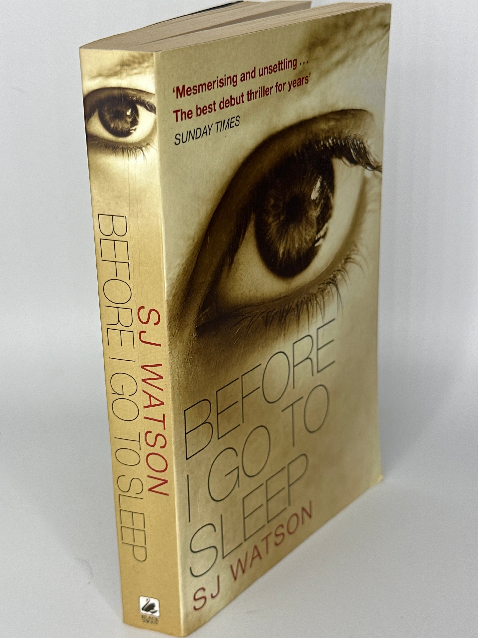 SJ Watson Before I Go to Sleep actual spine used books