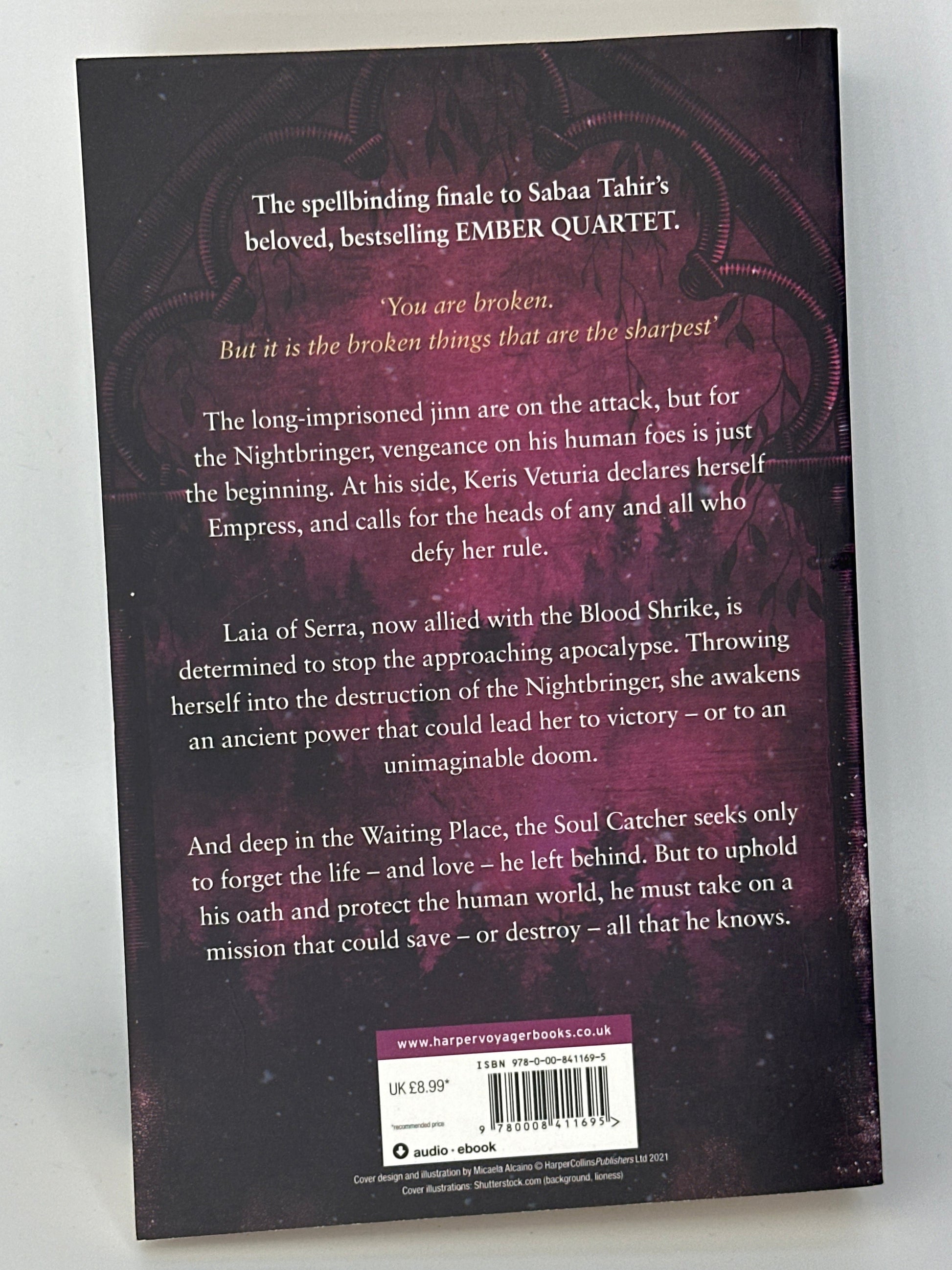 Sabaa Tahir A Sky Beyond the Storm (Book 4) actual back cover used books