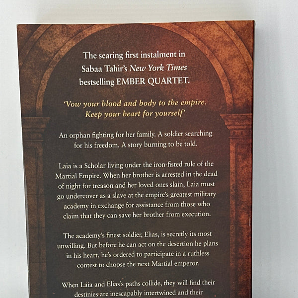Sabaa Tahir EMBER IN THE ASHES actual back cover used books