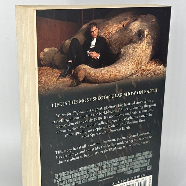 Sara Gruen Water for Elephants actual back cover used books