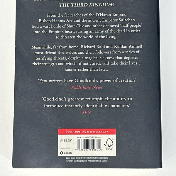 Terry Goodkind Severed Souls back cover image