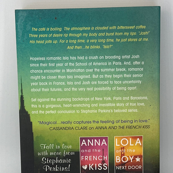Stephanie Perkins Isla and the Happily Ever After actual back cover used books
