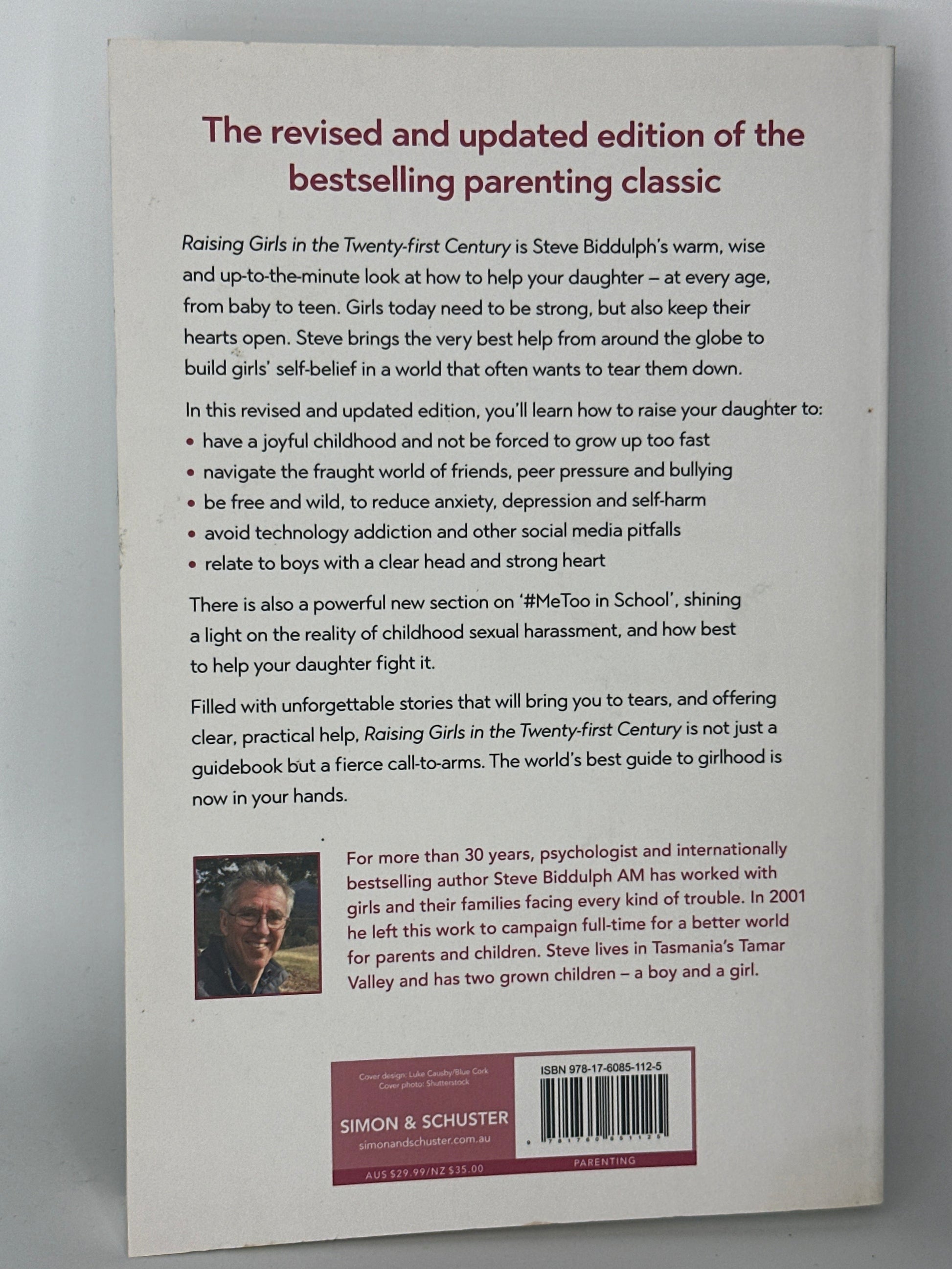 Steve Biddulph Raising Girls in the 21st Century actual back cover used books