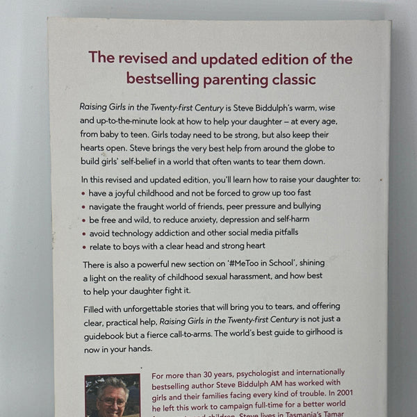 Steve Biddulph Raising Girls in the 21st Century actual back cover used books