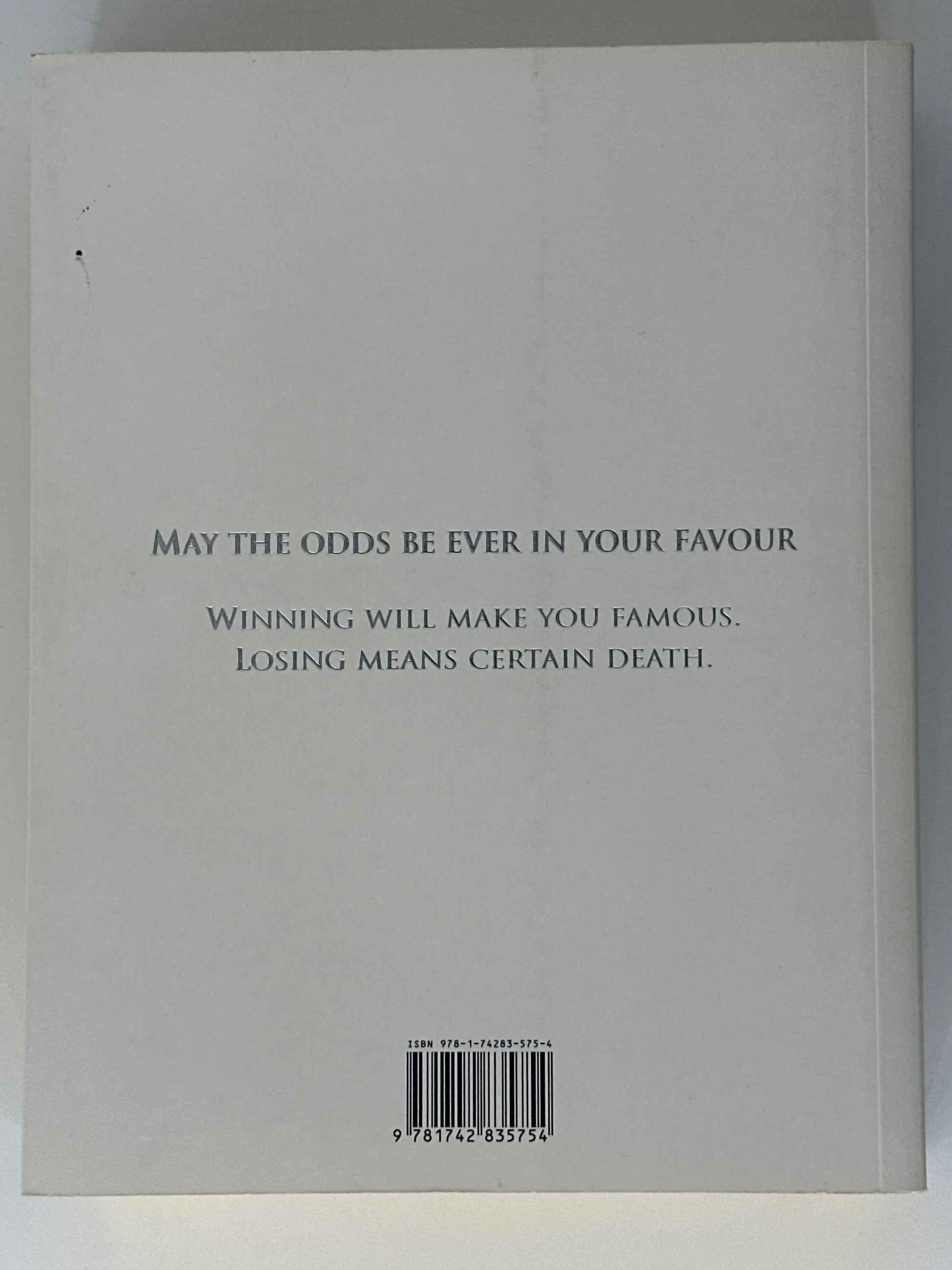 Suzanne Collins Hunger Games back cover image