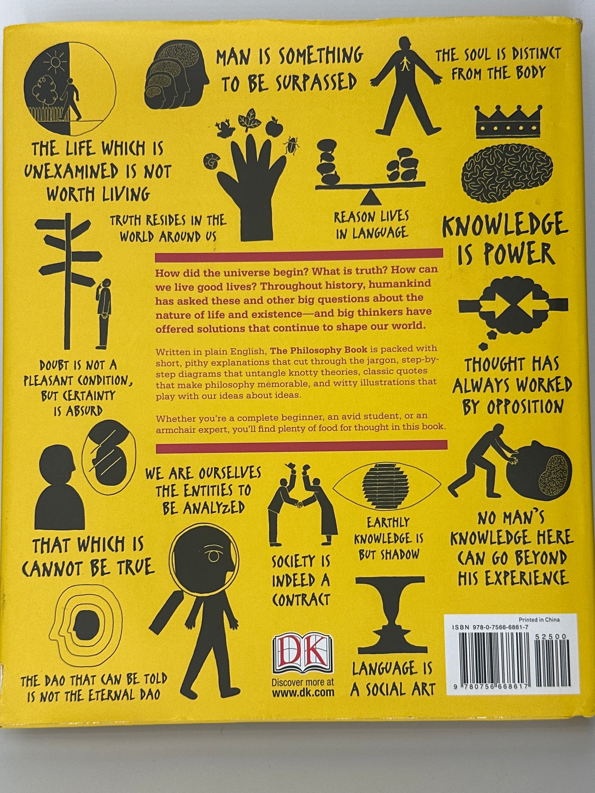 The Philosophy Book: Big Ideas Simply Explained (DK Big Ideas) actual front back used books