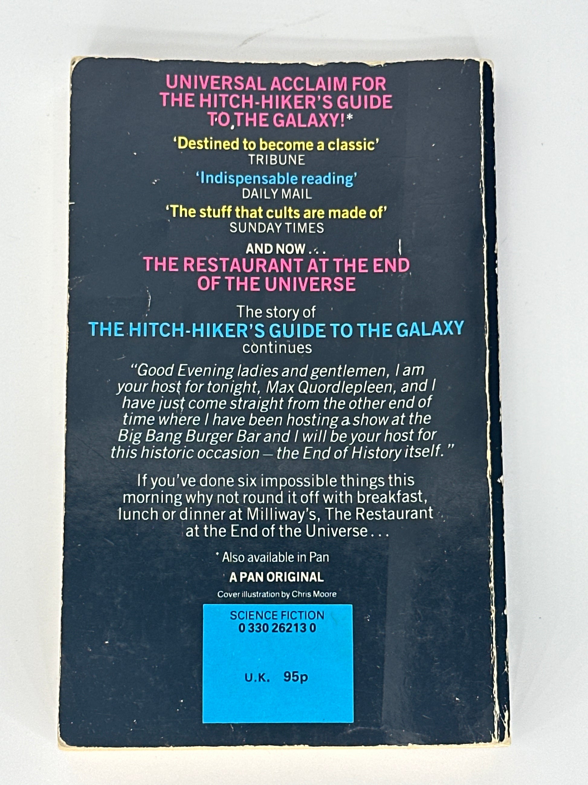 Douglas Adams The Restaurant at the End of the Universe back cover image