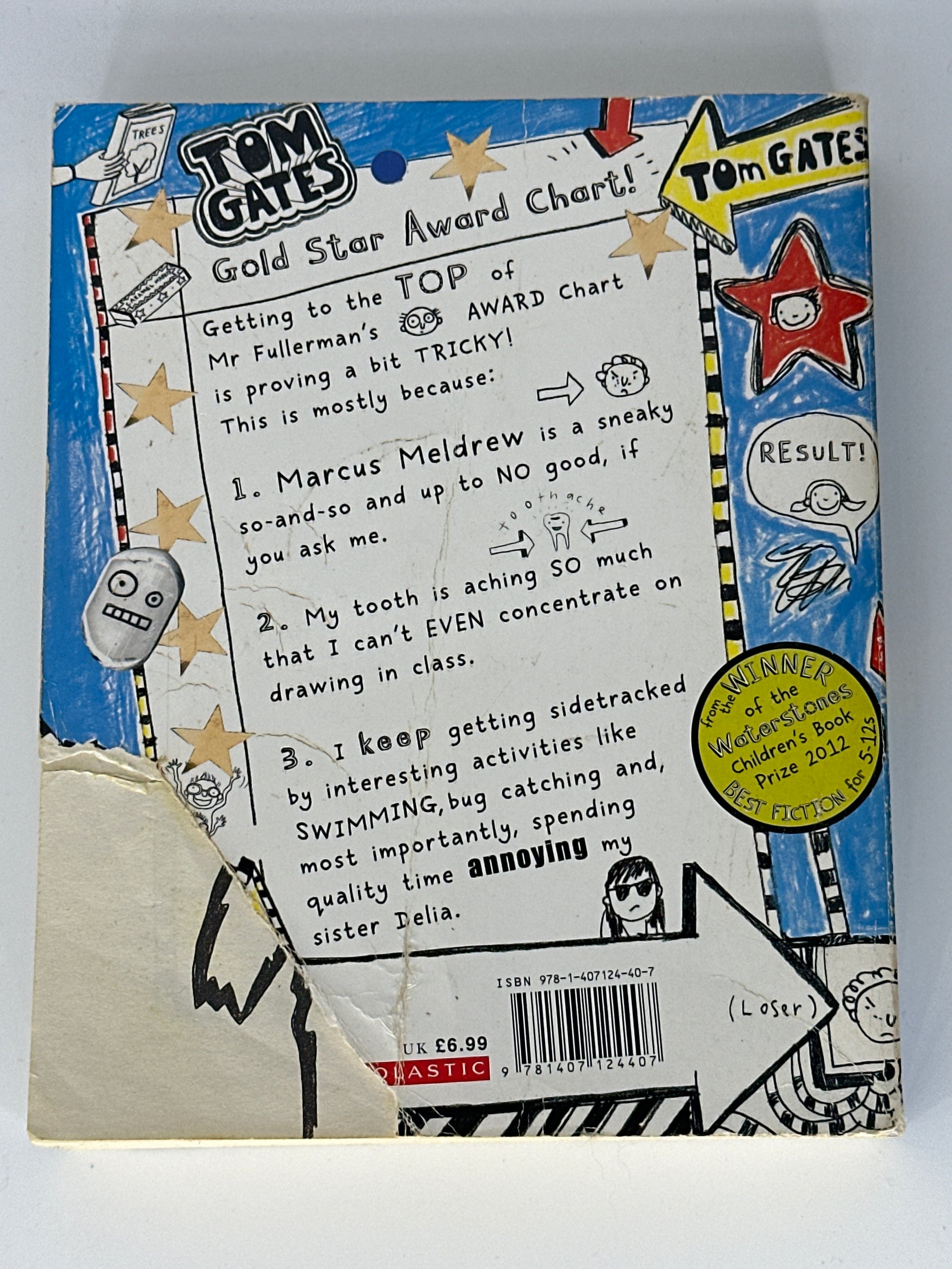Tom Gates excellent excuses (and other good stuff). by liz pichon back cover used books